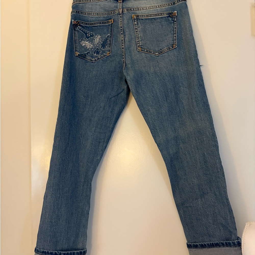Pilcro Embroidered Slim BF Jeans - Picture 5 of 7